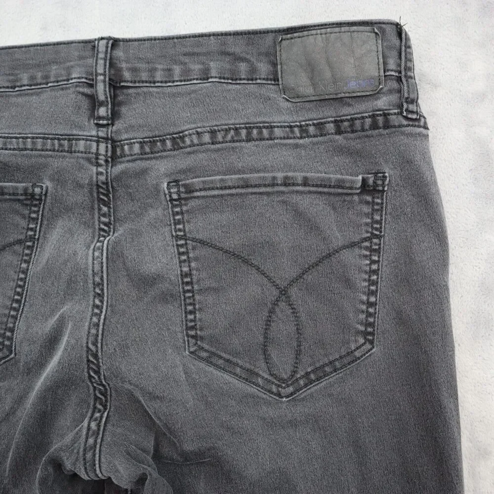 Calvin Klein Jeans Pants Mens 31 Black Mid Rise Flat Front Straight Leg Bottoms